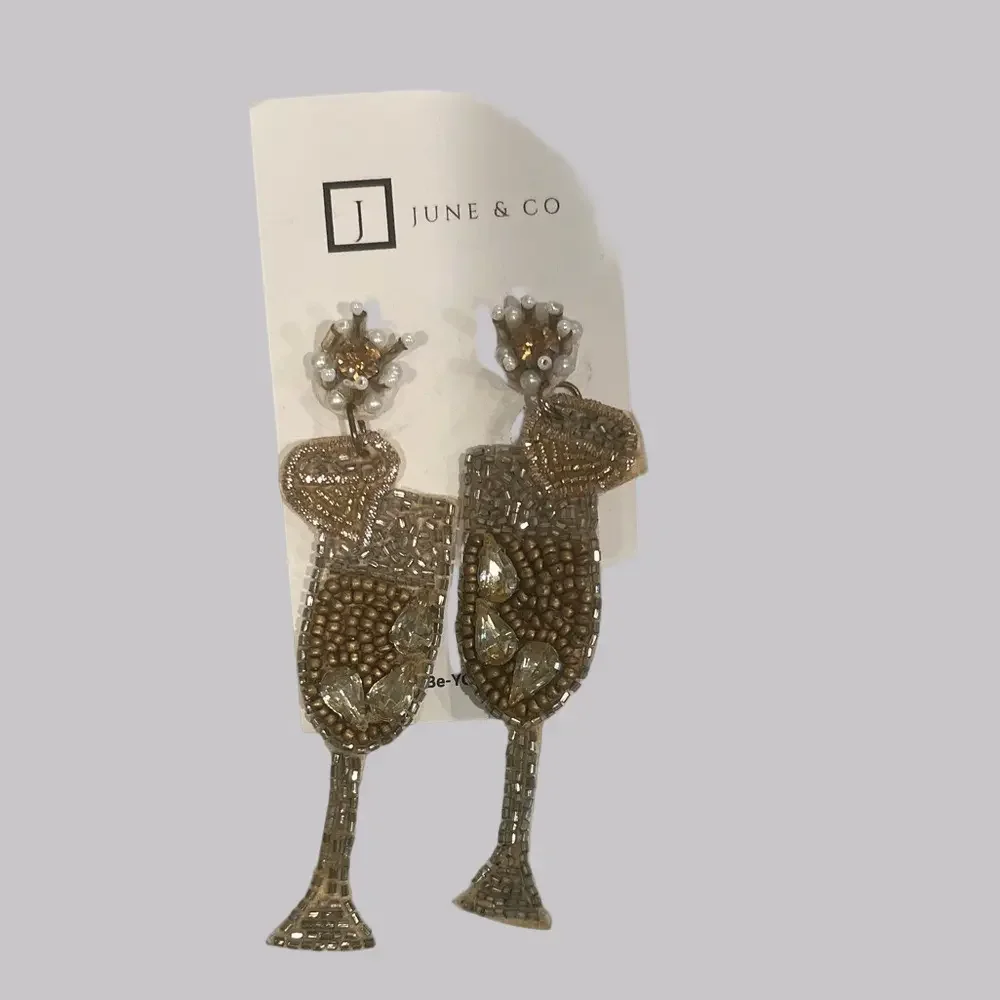 Gold Champagne Earrings